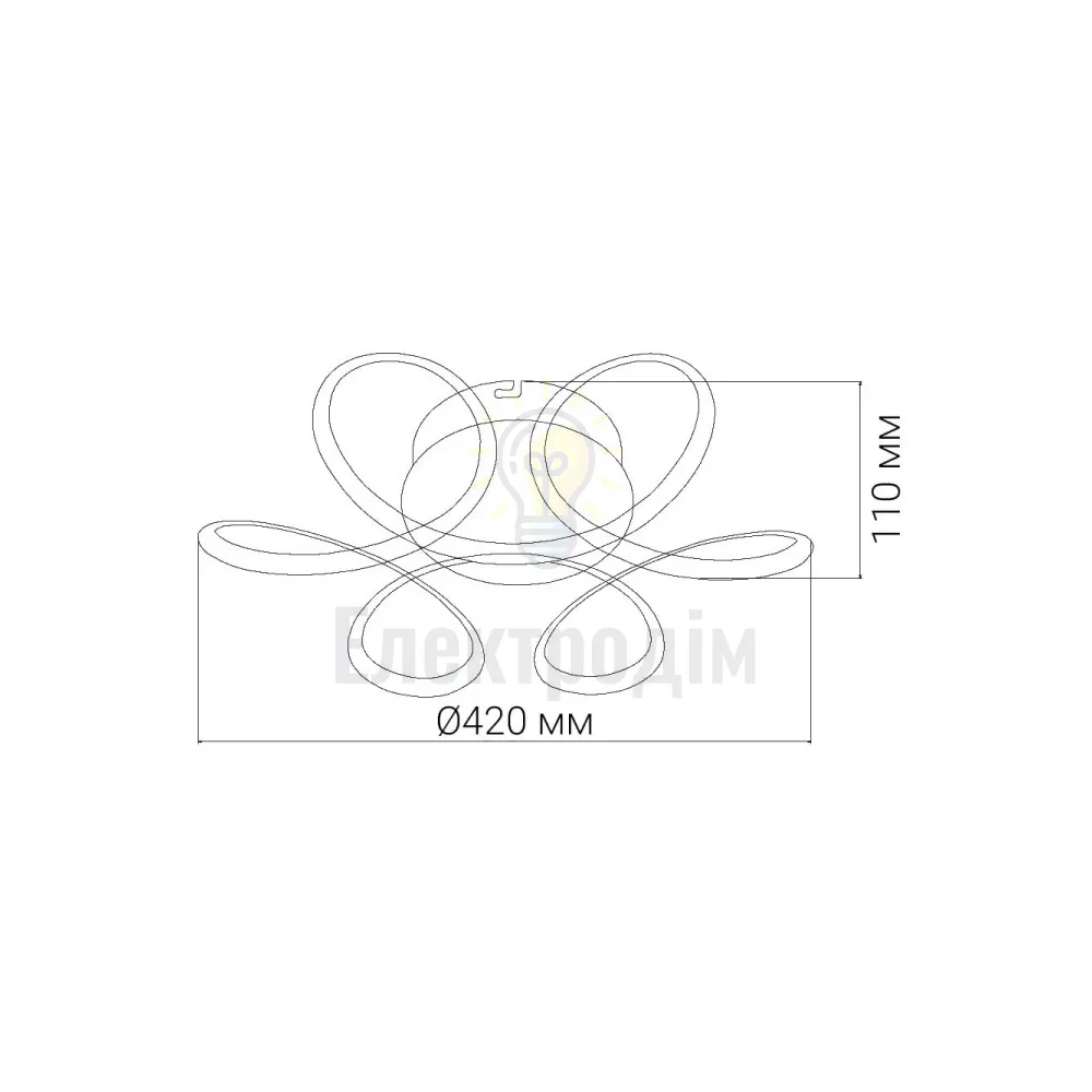 AL6520ARD 65W 4900Lm 3000K-6000K 420*110mm білий LUCE 80493  - фото 4