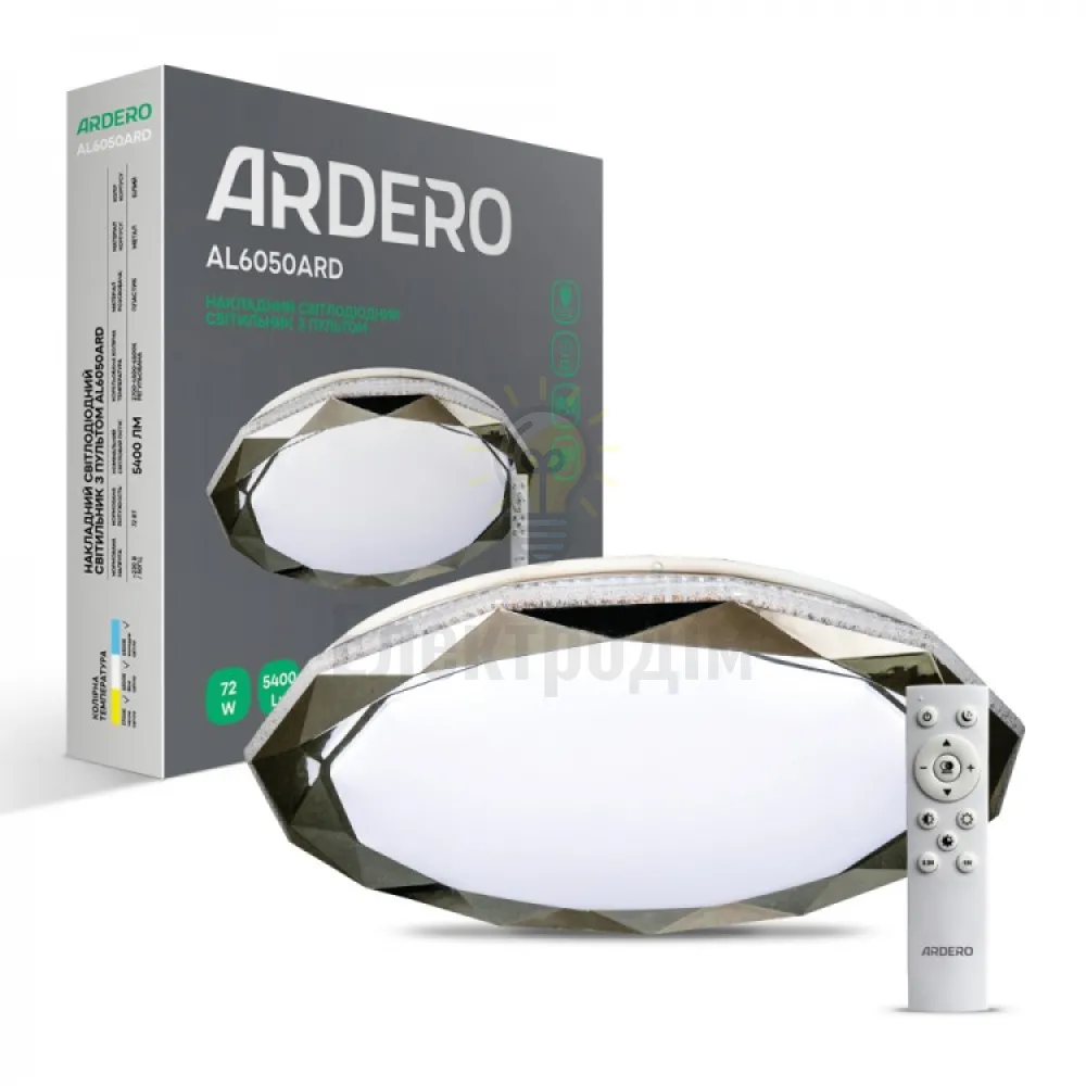 AL6050ARD 72W коло 5400Lm 2700K-6500K 500*500*100mm LEGEND 80053 