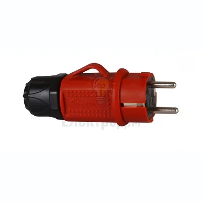 Вилка Вилка пряма з/з, 16А, червона (IP44), TP electric (3101-700-1600) 62-56-07 — купити в Електродім