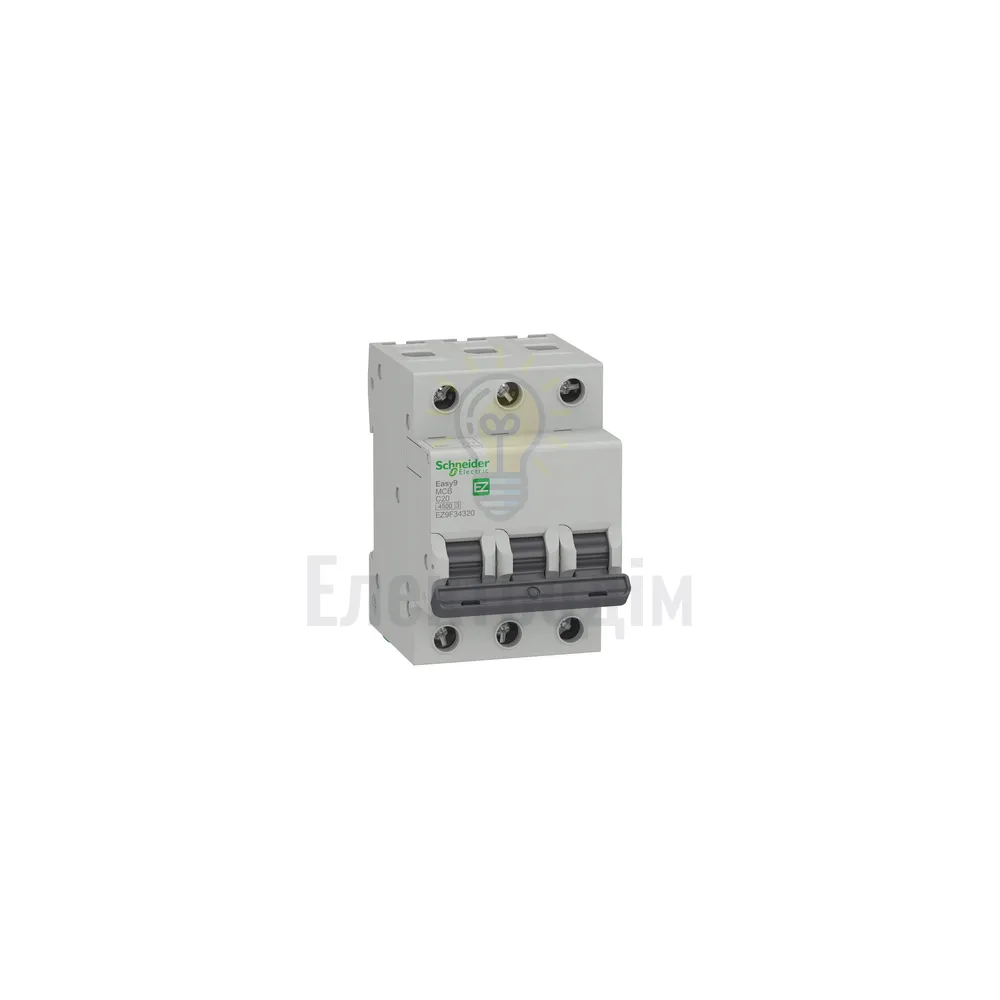 Автоматичний вимикач Schneider Electric EASY9 3P C 20А EZ9F34320 