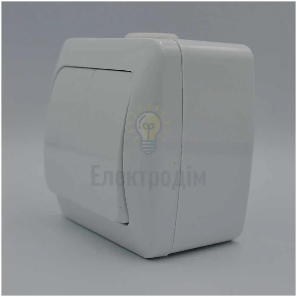 Вимикач ЕL-ВI ALSU 2-ий білий IP20 504-010200-202  - фото 3