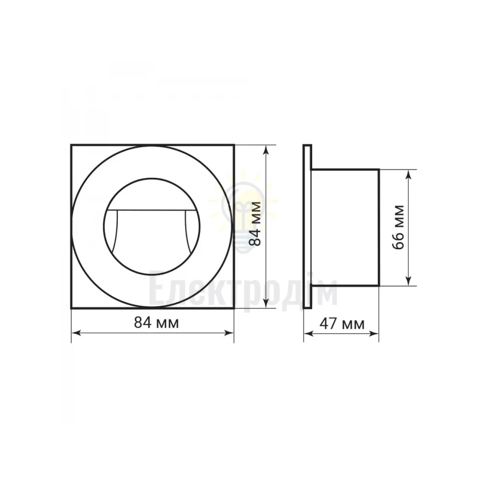 DH1020ARD 230V 3W 30Lm 3000K коло 84*47mm білий IP54 80676  - фото 8