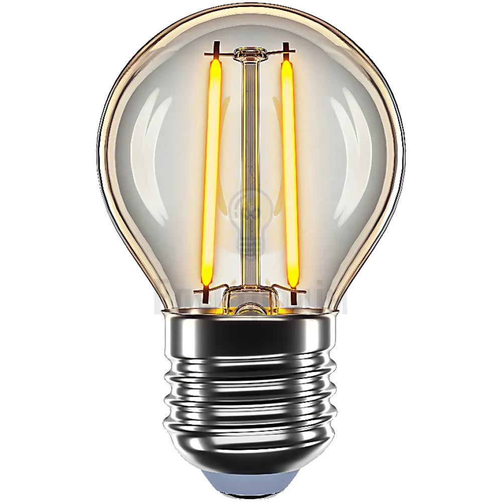 LED лампа VELMAX V-Filament-Amber-G45, 4W, E27, 2200K, 400Lm 21-41-45 