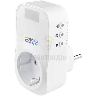 Реле контролю напруги розеткове АСКО URate S-16  AC 230V 16A A0010230004 — купити в Електродім