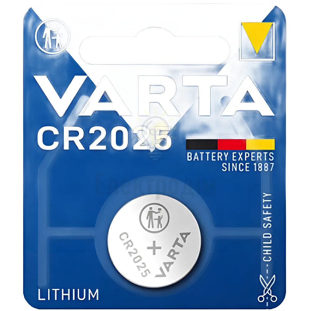Батарейка VARTA CR 2025 (блистер-1 шт.) 6025101401  - фото 1