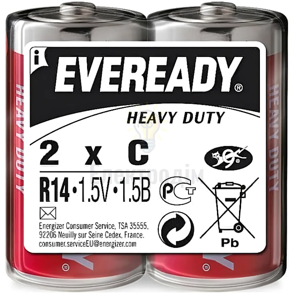Батарейка сольова D/R20 (пл-2шт) Eveready 949 