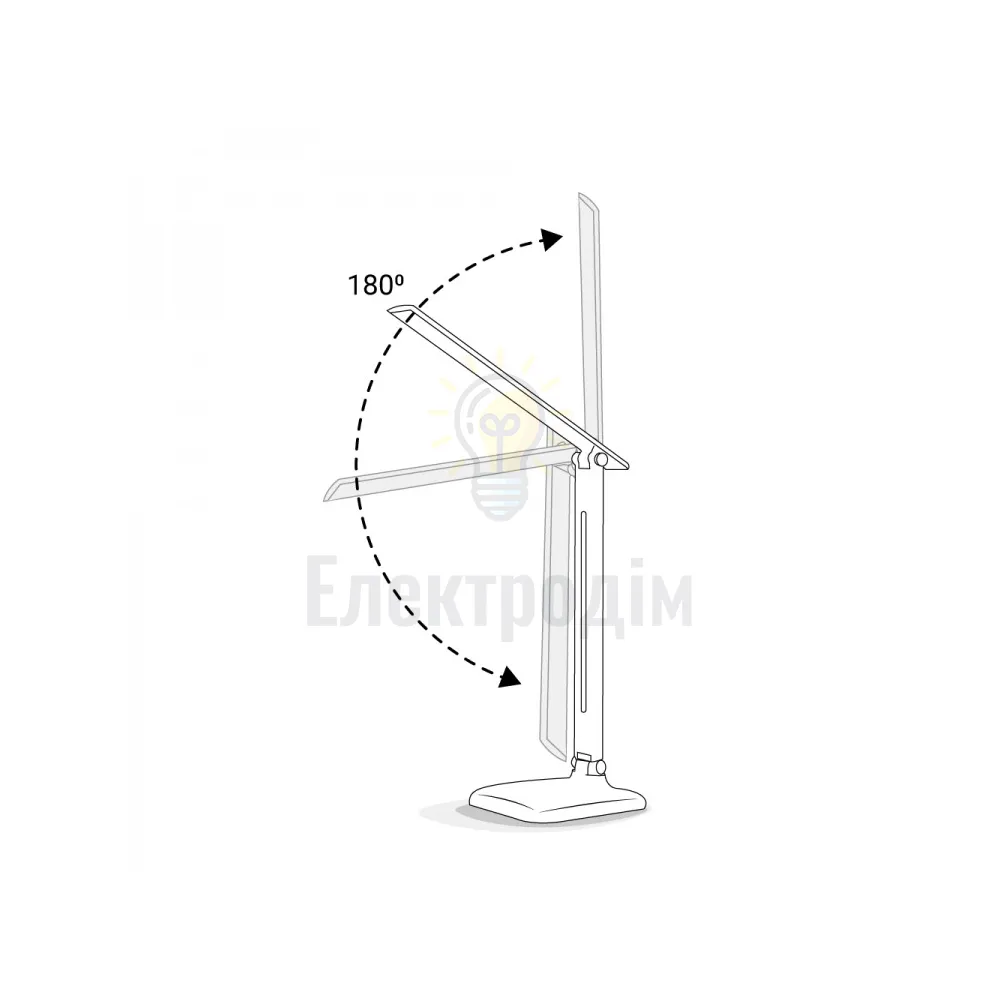 DE1725ARD настільний світильник білий 9W 6500К 500 LM (36*15*15cm) IP20 01954  - фото 1