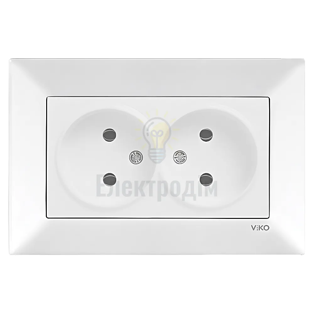 Розетка 2-на  Viko Meridian біла 90970055-WH 