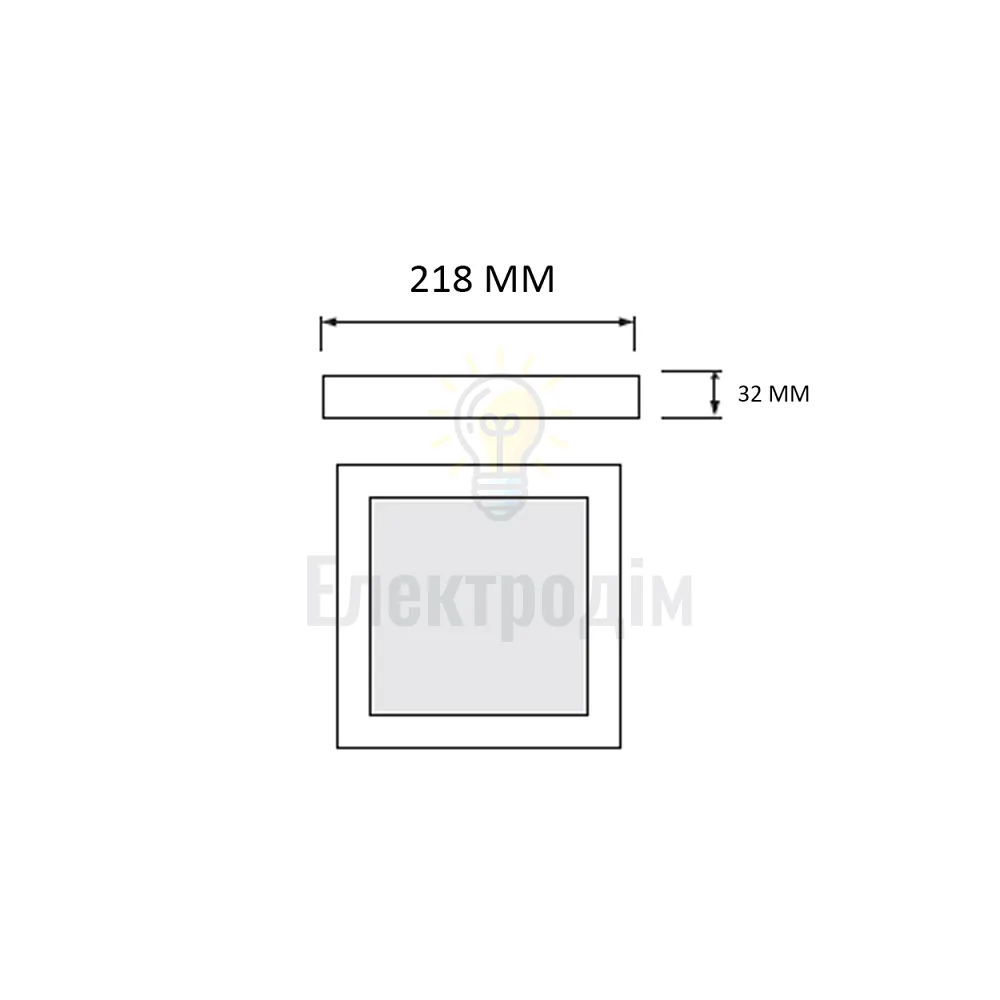 Світильник накладний LED 24W 3CCT 2270Lm ІР20 чорний квадрат 016-084-002-0204  - фото 1