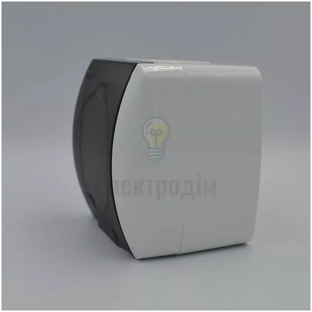 Розетка Alsu біла одинарна з\з з кришкою 504-010215-218  - фото 2