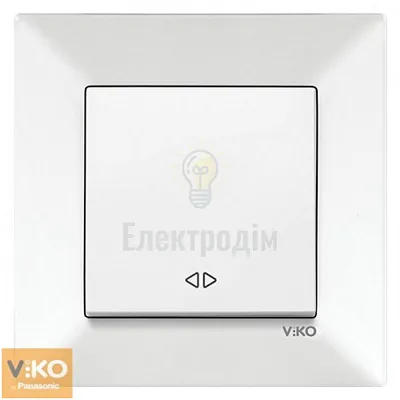 Вимикач 1-кл. реверсивний Meridian Білий 90970031-WH — купити в Електродім
