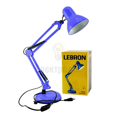 Лампа настільна телескопічна Lebron L-TL-Tel, E27, 40W, синя 15-11-82 — купити в Електродім