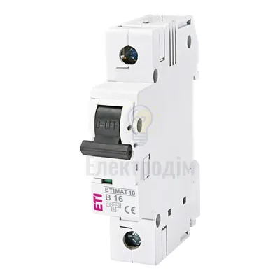 Авт. вимикач ETIMAT 10  1p B 16А (10 kA) 2121716 — купити в Електродім
