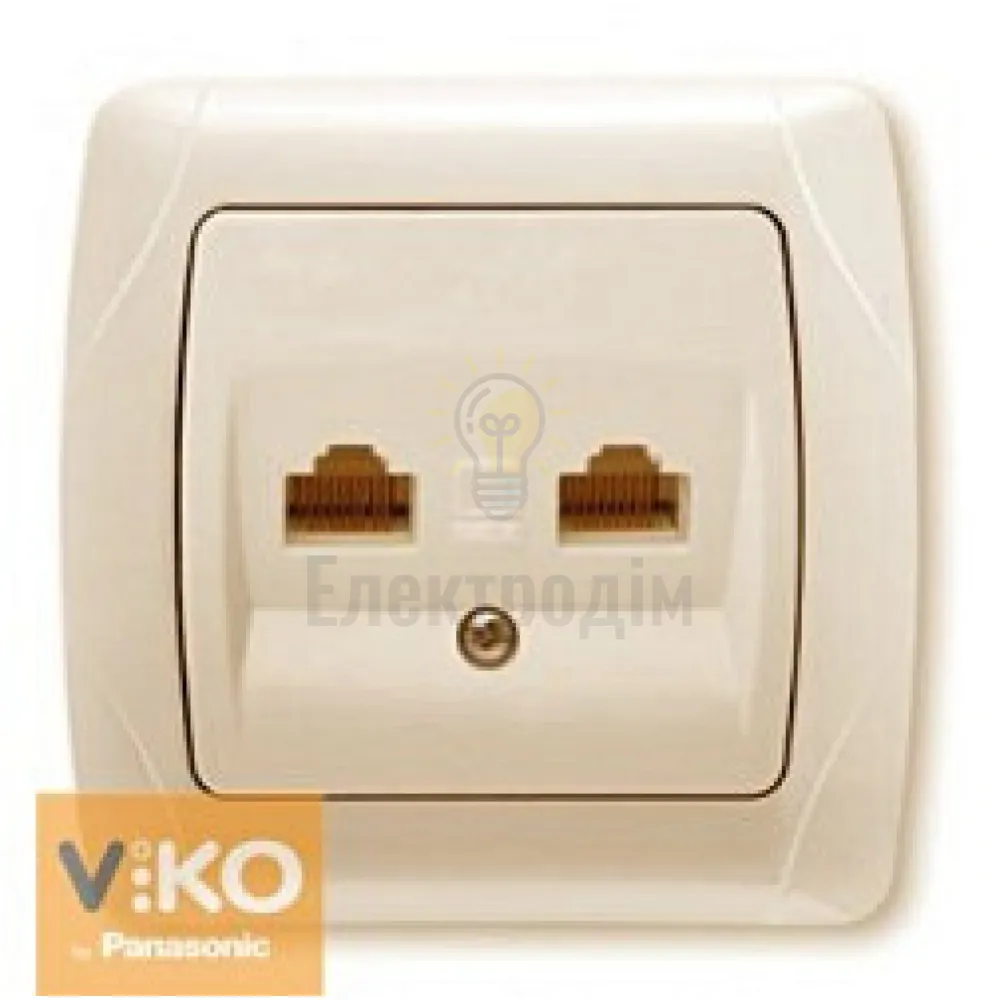 Розетка Viko Carmen Крем розетка компютерна 2-на 90562034 