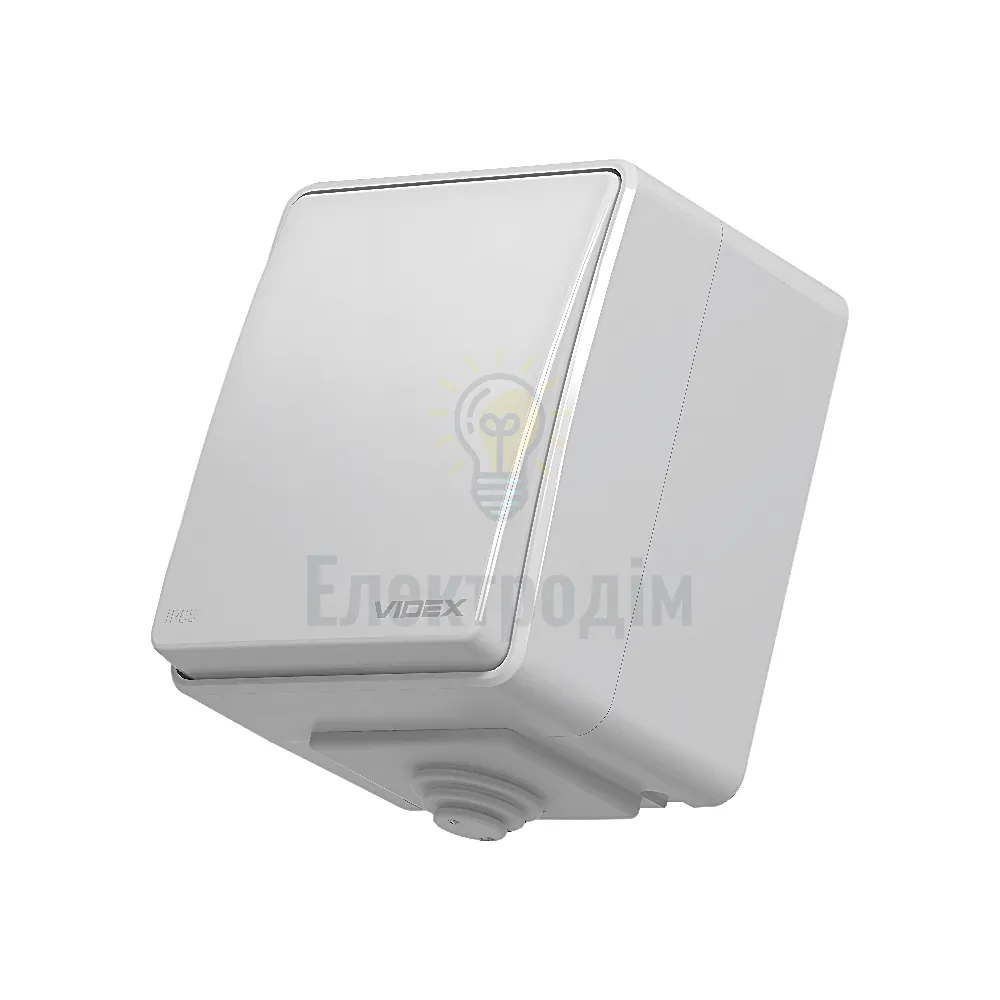 VIDEX BINERA IP65 Вимикач зовнішній 1кл сірий VF-BNW11-G 