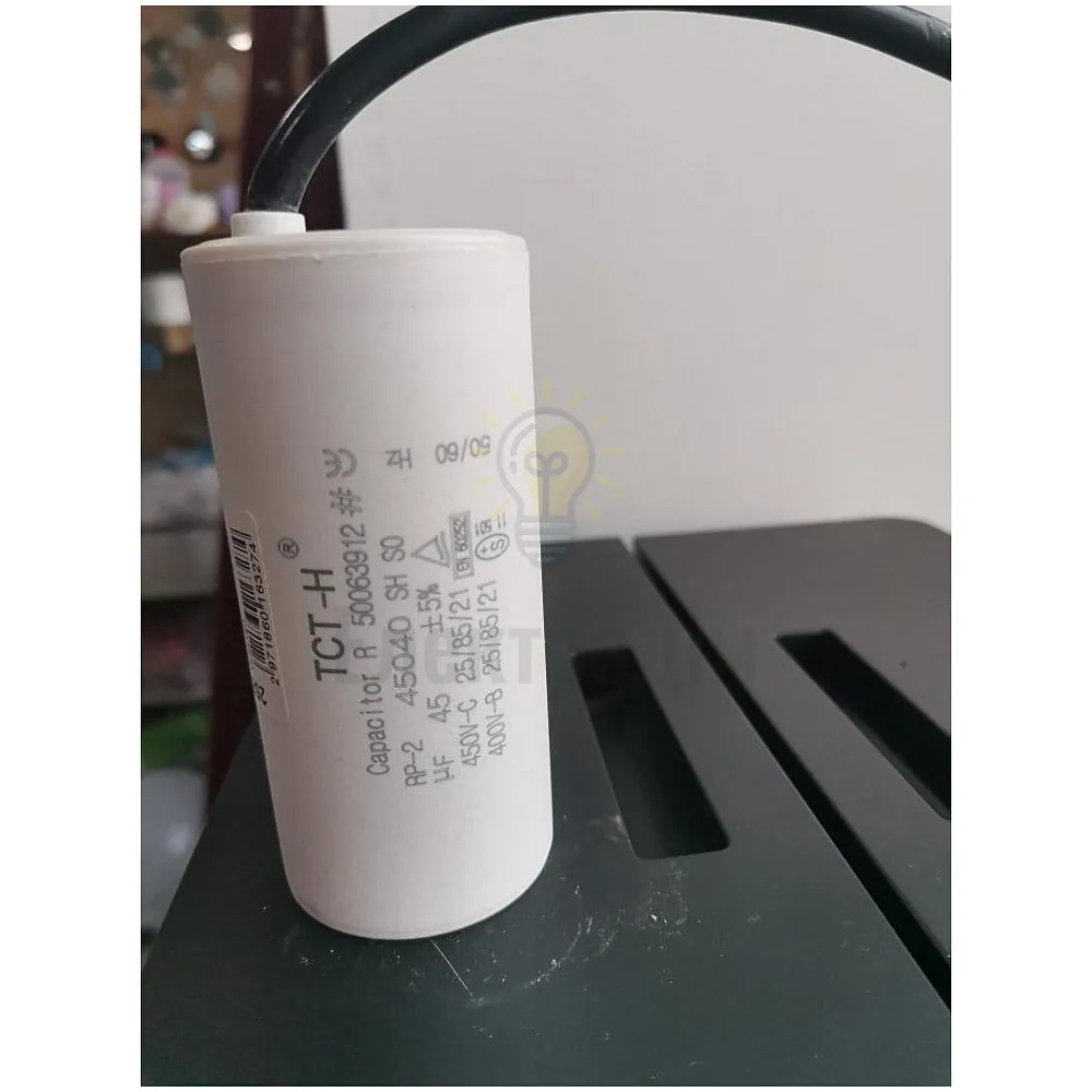 Конденсатор робочий 45 мКф CBB60 450V провід ТСТ-Н к735 (к45 пр) 