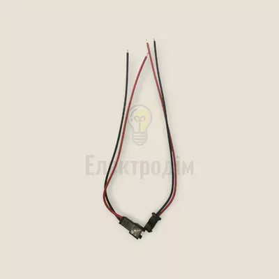 Роз'єм 2pin чорний з затискачем (комплект  штекер + гніздо) 1016320 — купити в Електродім