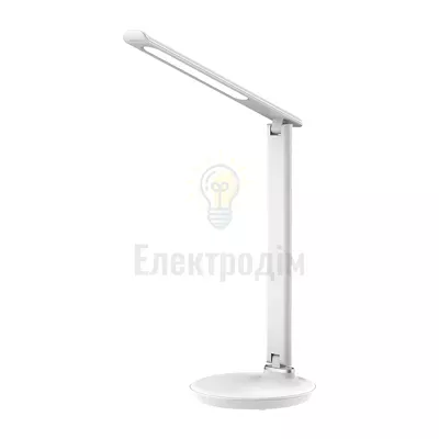 LED ЛАМПА НАСТІЛЬНА LEBRON L-TL-L, 9W, 3000K, 4100K, 6500K, БІЛА ШКІРА, З БЛОКОМ ЖИ-НЯ 15-13-30 — купити в Електродім