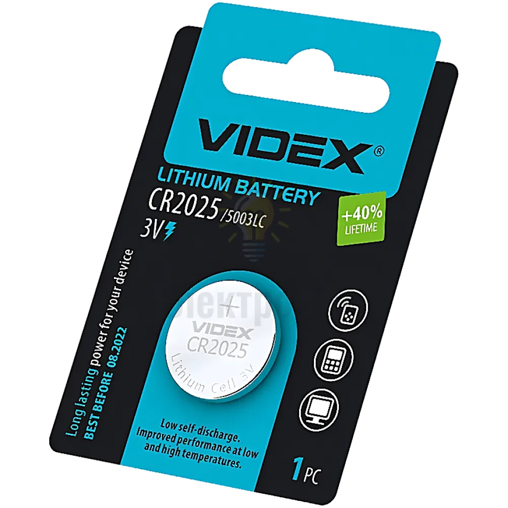 Батарейка Videx CR2025 (бл-1 шт.) CR2025 5pc  - фото 1