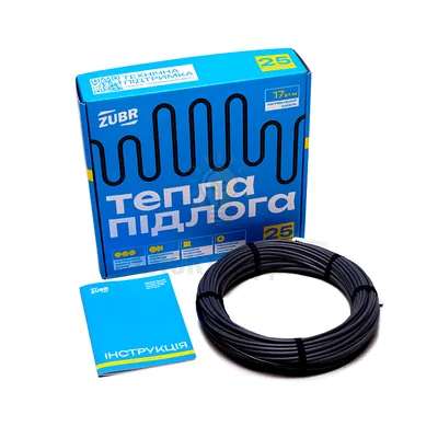 Нагрівальний кабель ZUBR DC Cable 17 / 270 Вт1,6 м² з кроком 10 см або 2,0 м² з кроком 12,5 см — купити в Електродім
