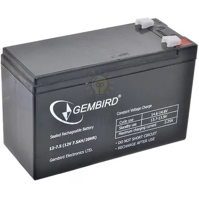 Акумулятор 12V 7,5Ah BAT-12V7.5AH Energenie Gembird BAT-12V7.5AH — купити в Електродім