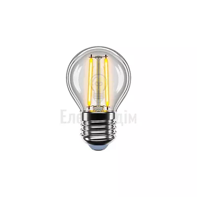 LED лампа VELMAX V-Filament-G45, 2W, E27, 4100К, 200Lm 21-41-31 — купити в Електродім