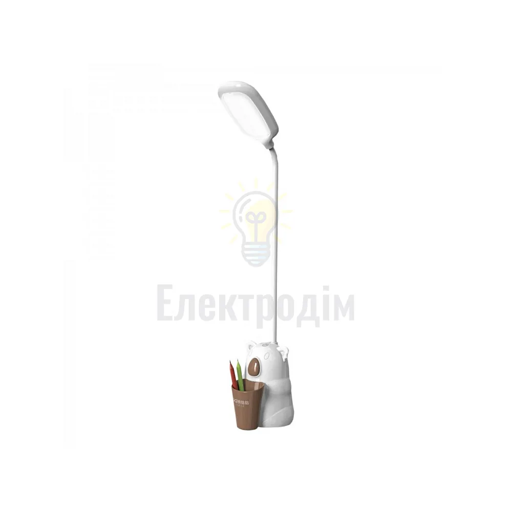 TGX-L4 настільний акум. світильник 4W 250Lm 4000K, 1200mA, USB (1,2м), 3 рівня яскр.,зелений/рожевий 97902  - фото 1