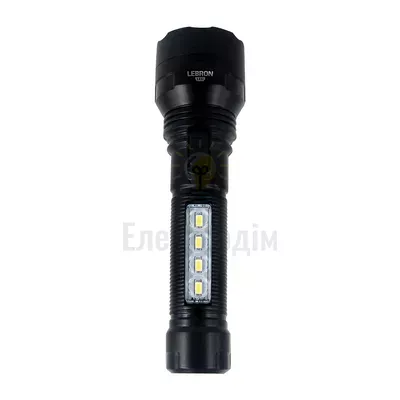 LED ліхтар ручний акумуляторний LEBRON L-HL-40, ABS, чорний, 2W + 0,8W, 1200mAh Li-Ion 15-15-40 URSA — купити в Електродім
