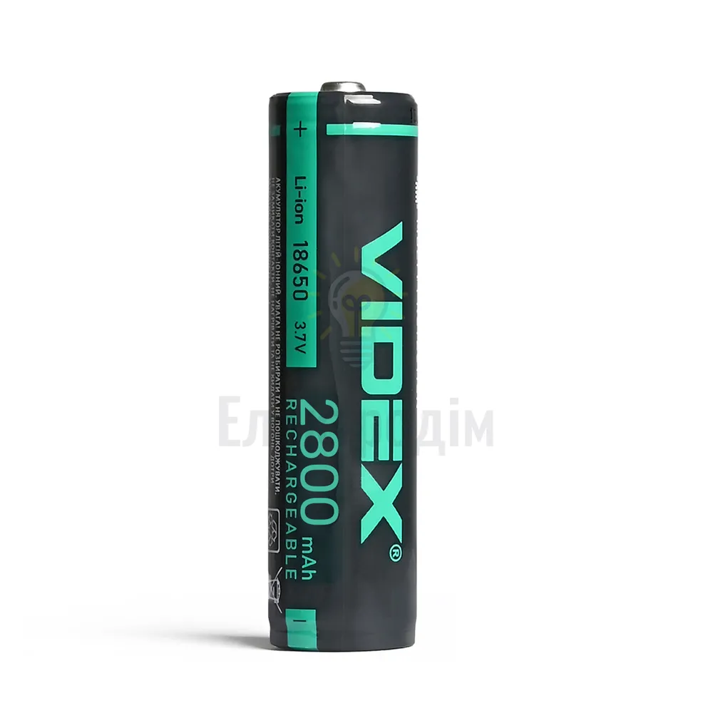 Акумулятор Videx літій-іонний 18650-P (захист) 2800mAh color box 18650-P/2800/1CB  - фото 1