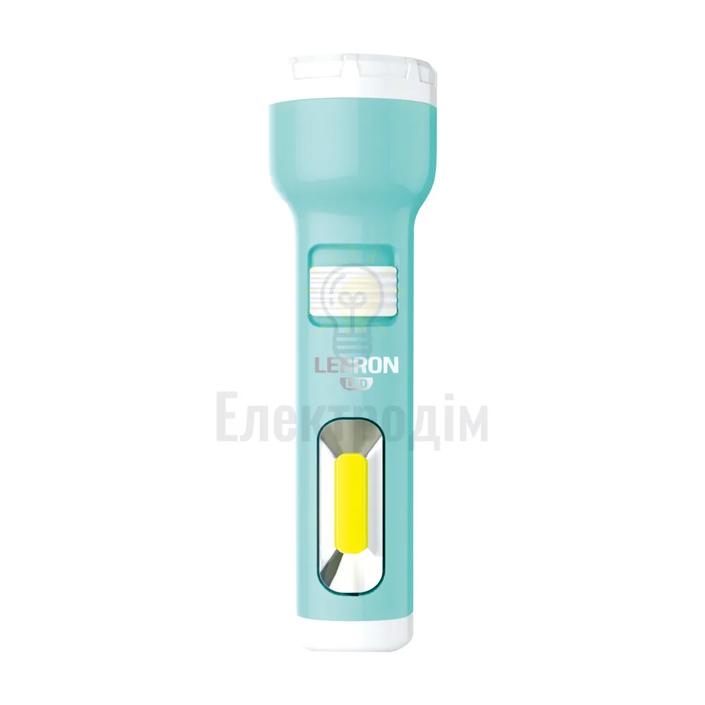 LED ліхтар ручний акумуляторний LEBRON L-HL-31, ABS, зелений, 1W + 1W COB, USB, 1200mAh Li-Ion 15-15-31 URSA 