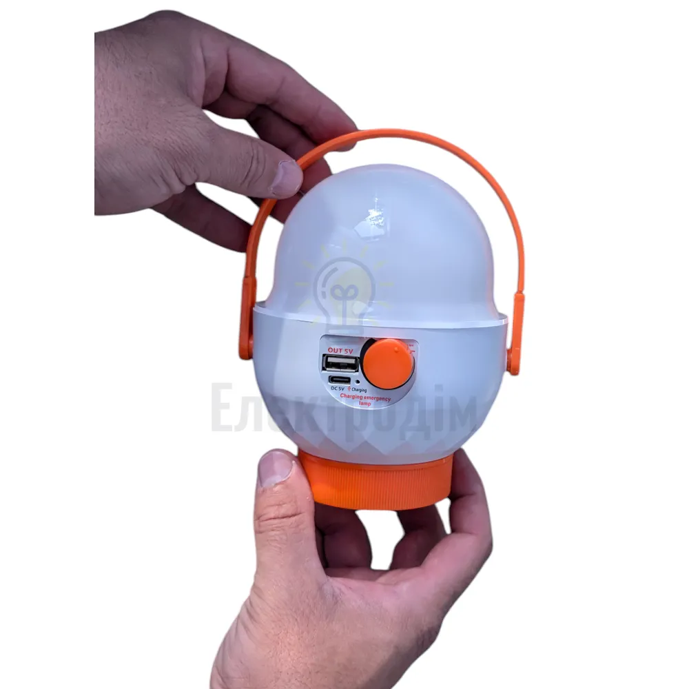 EL311 акум. світильник 6W, 117*160mm, 4*800mAh (зм. акум. 18650), білий, LC 81173  - фото 7