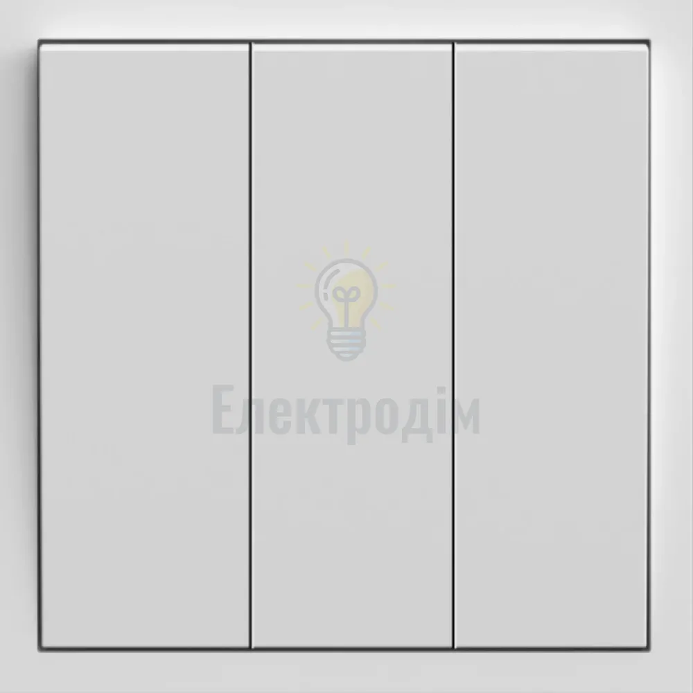 EV113-W вимикач 3-кл., механізм білий 10А Soft 80713  - фото 1