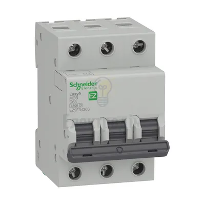 Автоматичний вимикач Schneider Electric EASY9 3P C 50А EZ9F34350 — купити в Електродім