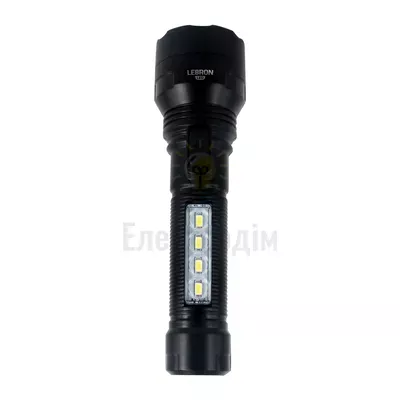 LED ліхтар ручний акумуляторний LEBRON L-HL-40, ABS, чорний, 2W + 0,8W, 1200mAh Li-Ion 15-15-40 URSA — купити в Електродім