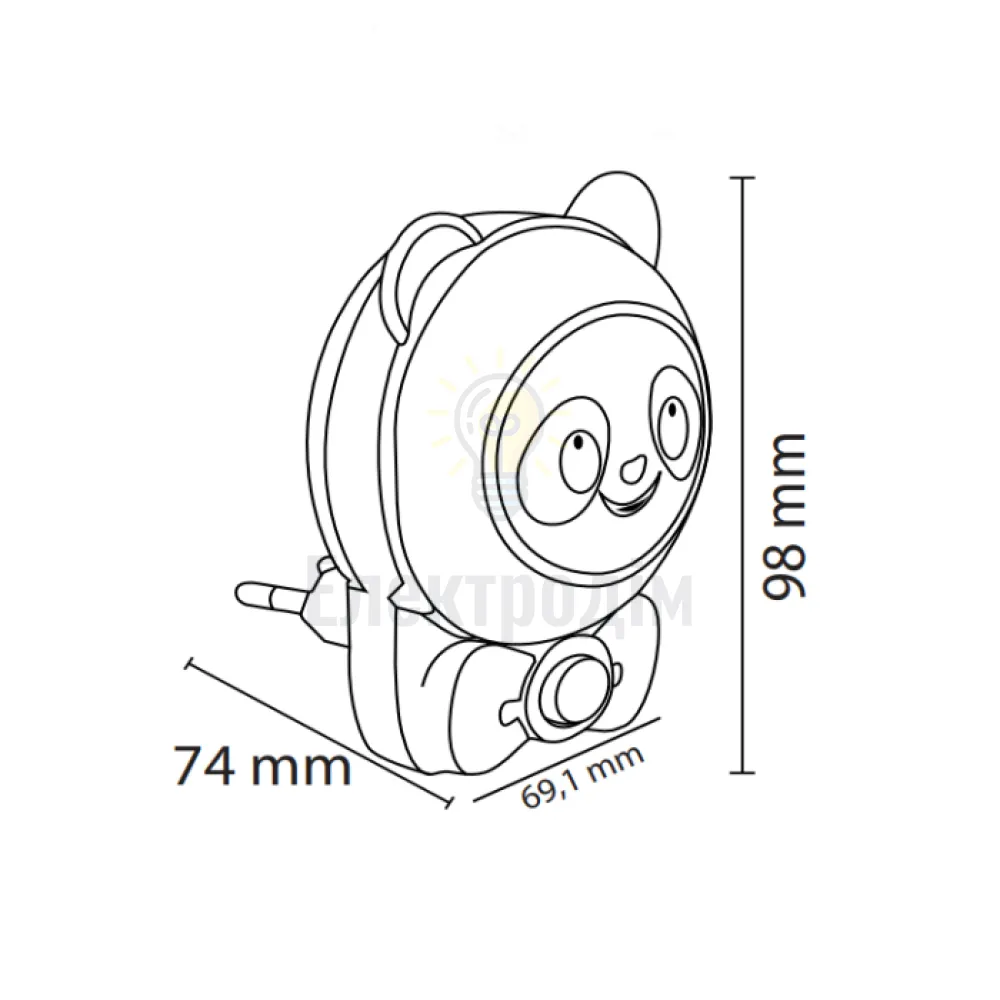 Нічник led ANDY 2CCT рожевий 98773  - фото 2