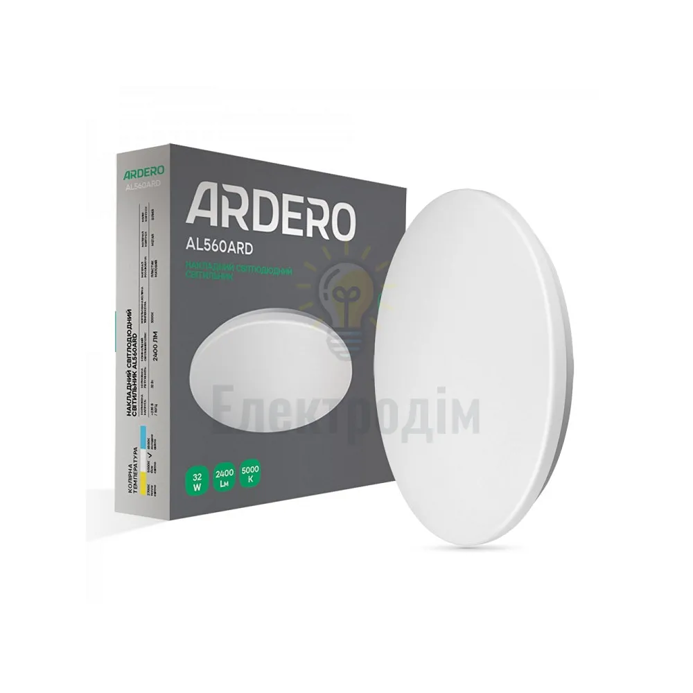 AL560ARD 32W коло накладний матовий 2400Lm 5000K 385*55mm 80137 