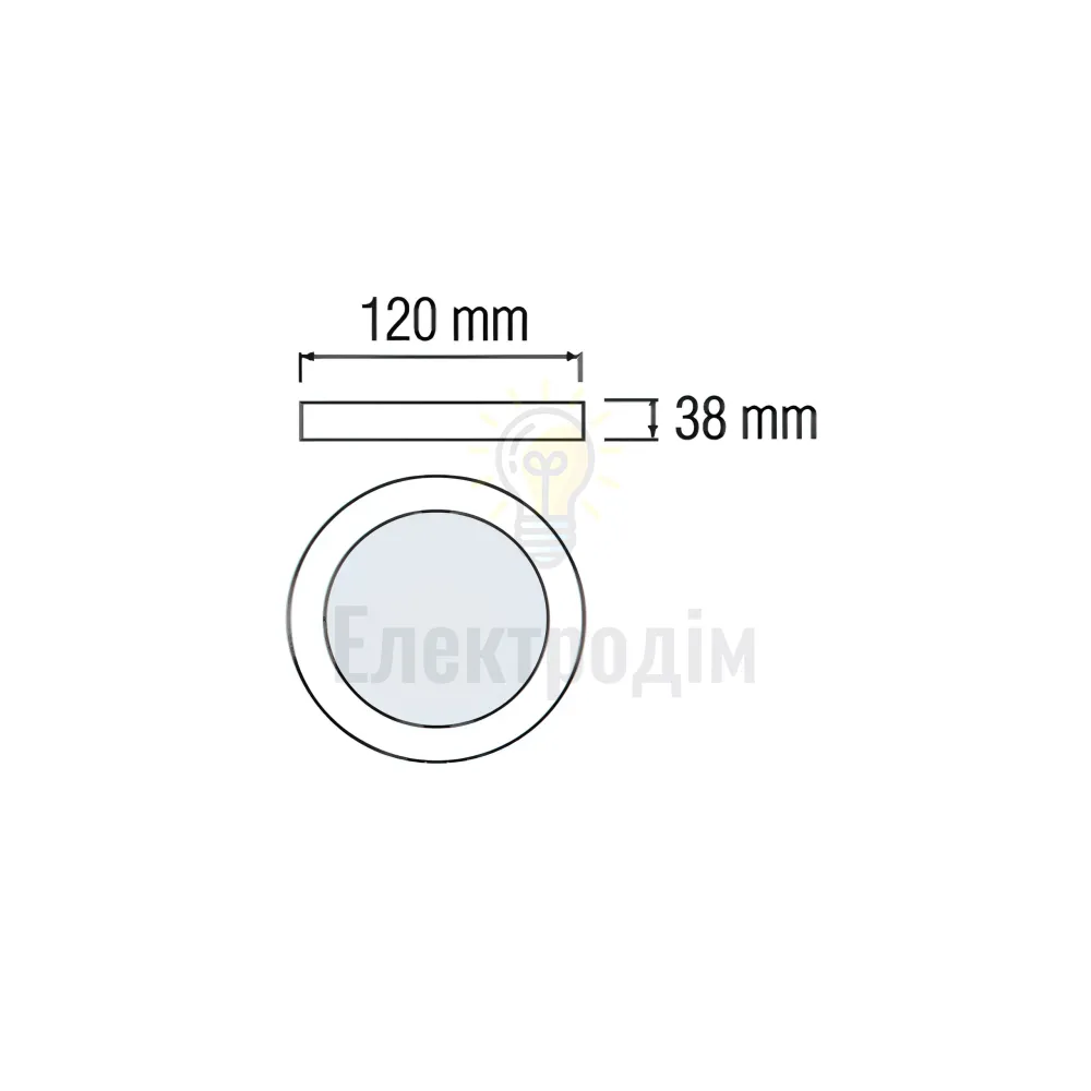 Світильник накладний круглий CATALINA-12 3CCT 12W чорний 016-081-1012-020  - фото 2