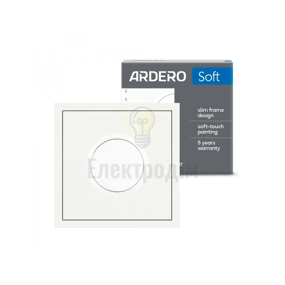 EV111D-W світлорегулятор поворотний для LED 5-100W, механізм білий Soft 80727 