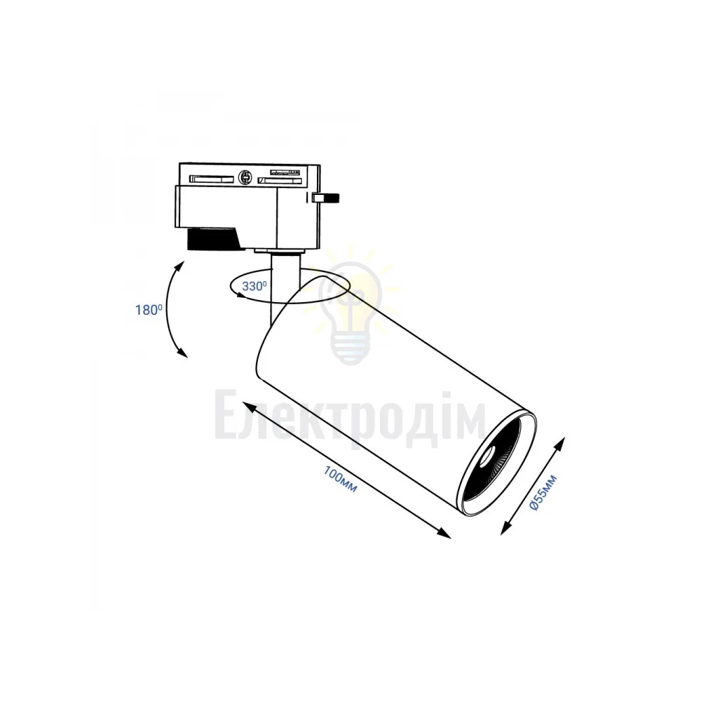 Трековий світильник ML335 MR16/GU10 білий 40227  - фото 2