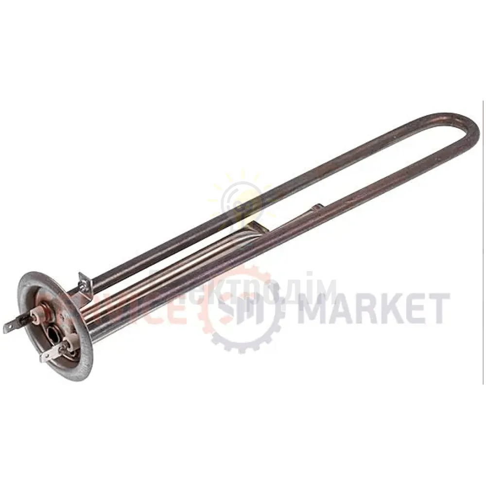 Флянець Тэн для бойлера 1300W L=310mm (нерж.), фланец 64mm, анод M6, 2 трубки под датчик Thermex 3081 