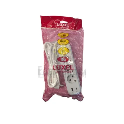 Подовжувач LUXEL 3 гнізда 3М подовжувач земля + USB+Type C 7163 — купити в Електродім