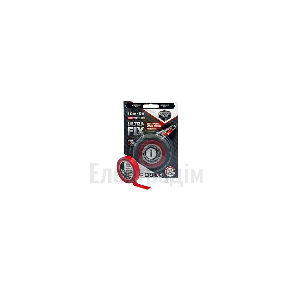 Скотч Двостороння стрічка PROF ULTRA FIX MUSTANG STANDARD 0,5мм*12мм*2м UF122 