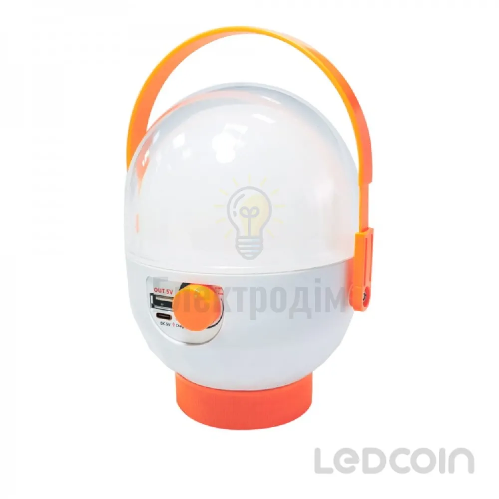 EL311 акум. світильник 6W, 117*160mm, 4*800mAh (зм. акум. 18650), білий, LC 81173  - фото 6