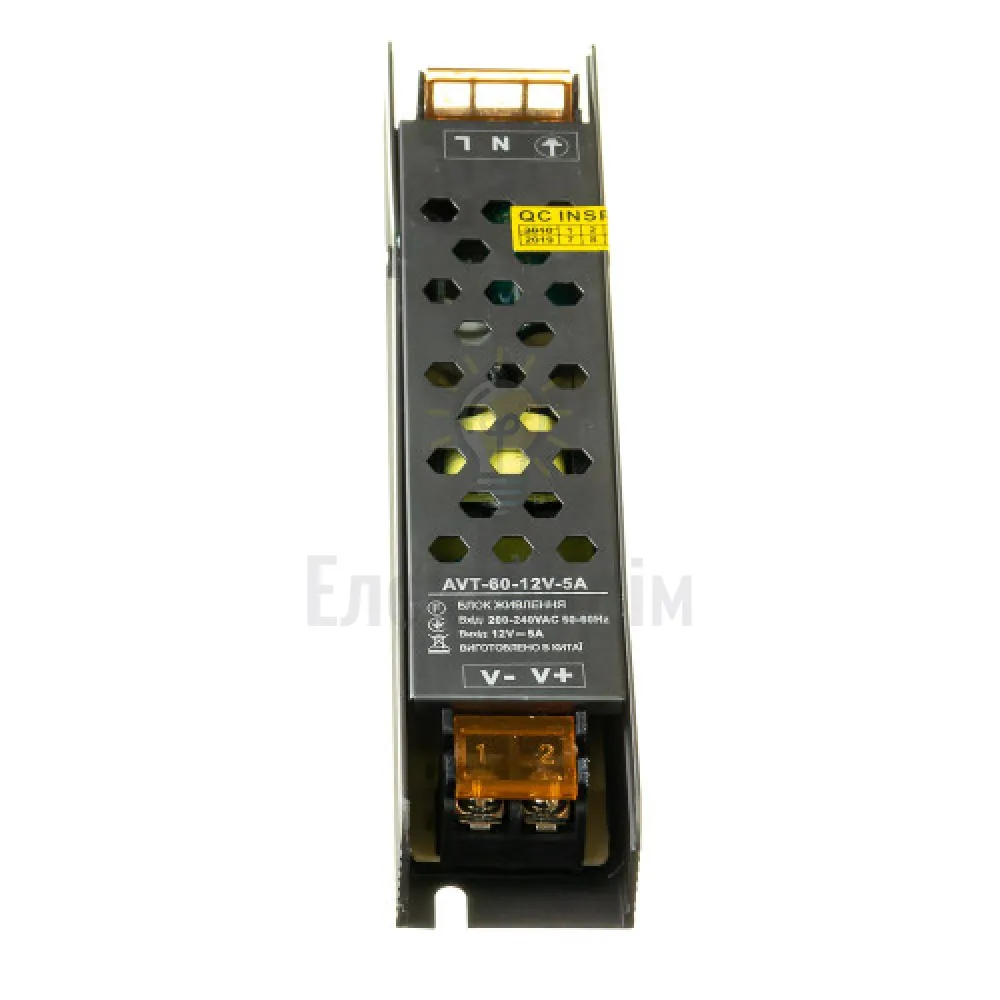 Блок  живлення 12В AVT 12V IP20 5А - 60W 1019865  - фото 3
