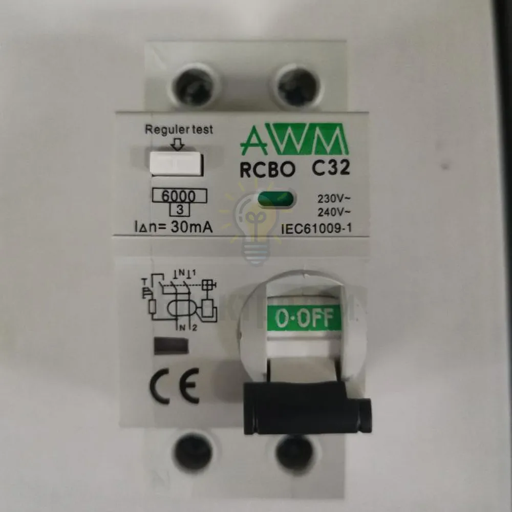 Дифю.автоматичний вимикач AWM 1p+N 32A C 30мА, 2м 890 