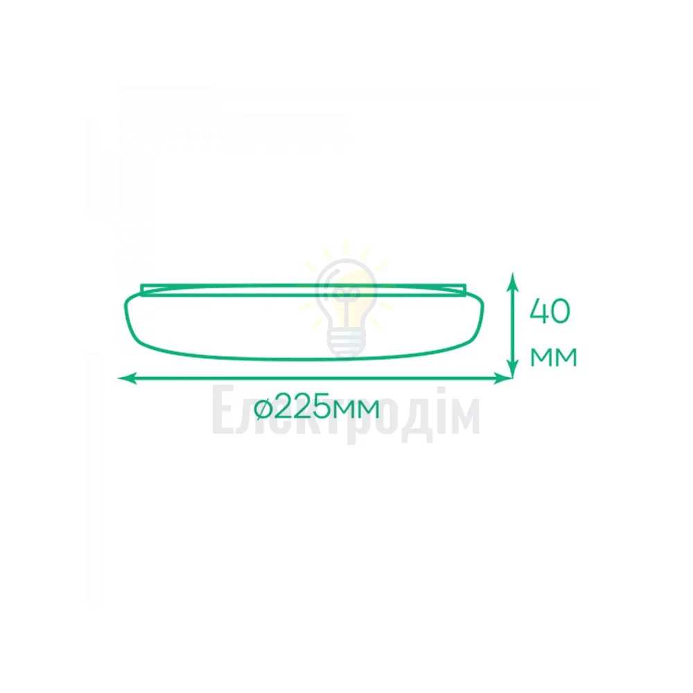 AL708ARD 32W коло накладний 3200Lm 5000K 225*40mm 80003  - фото 2