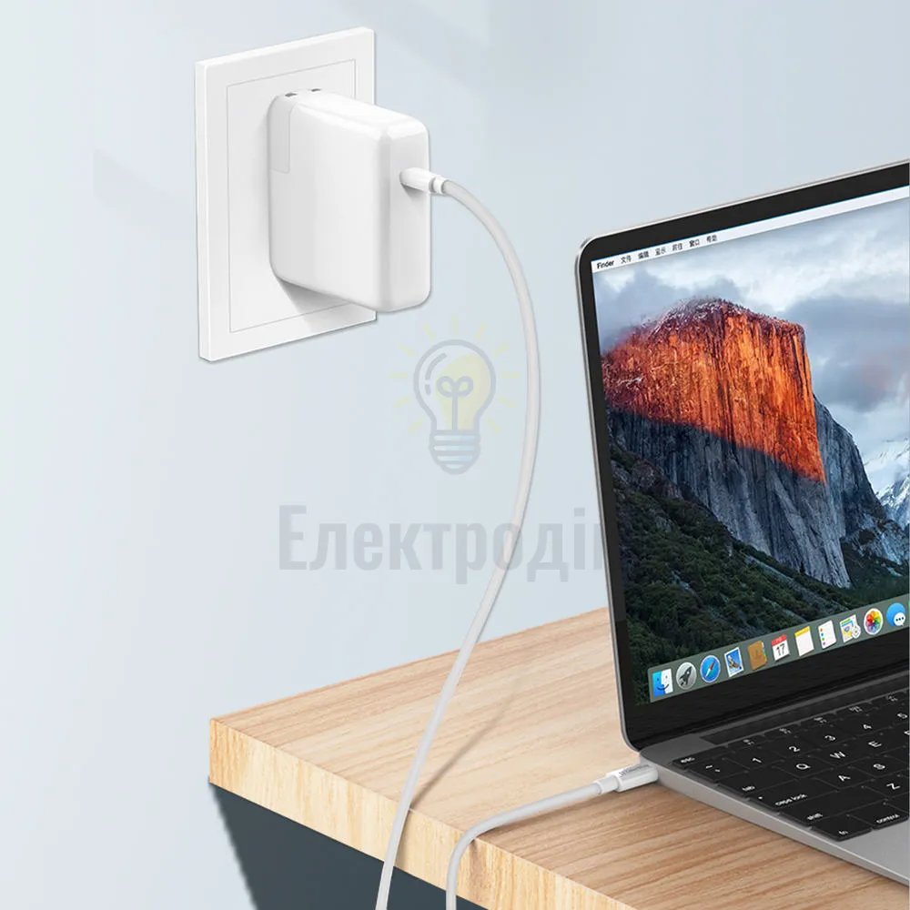 Кабель Colorway Type-C - Type-C (TPE) (PD Fast Charging 65W) 3.0А 2м білий CW-CBPDCC056-WT  - фото 1