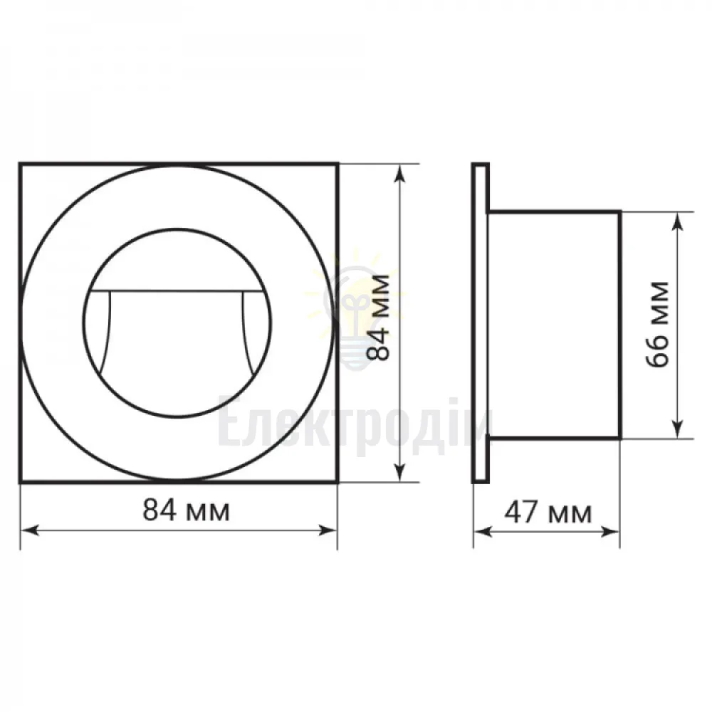 DH1020ARD 230V 3W 30Lm 3000K коло 84*47mm чорний IP54 80677  - фото 8