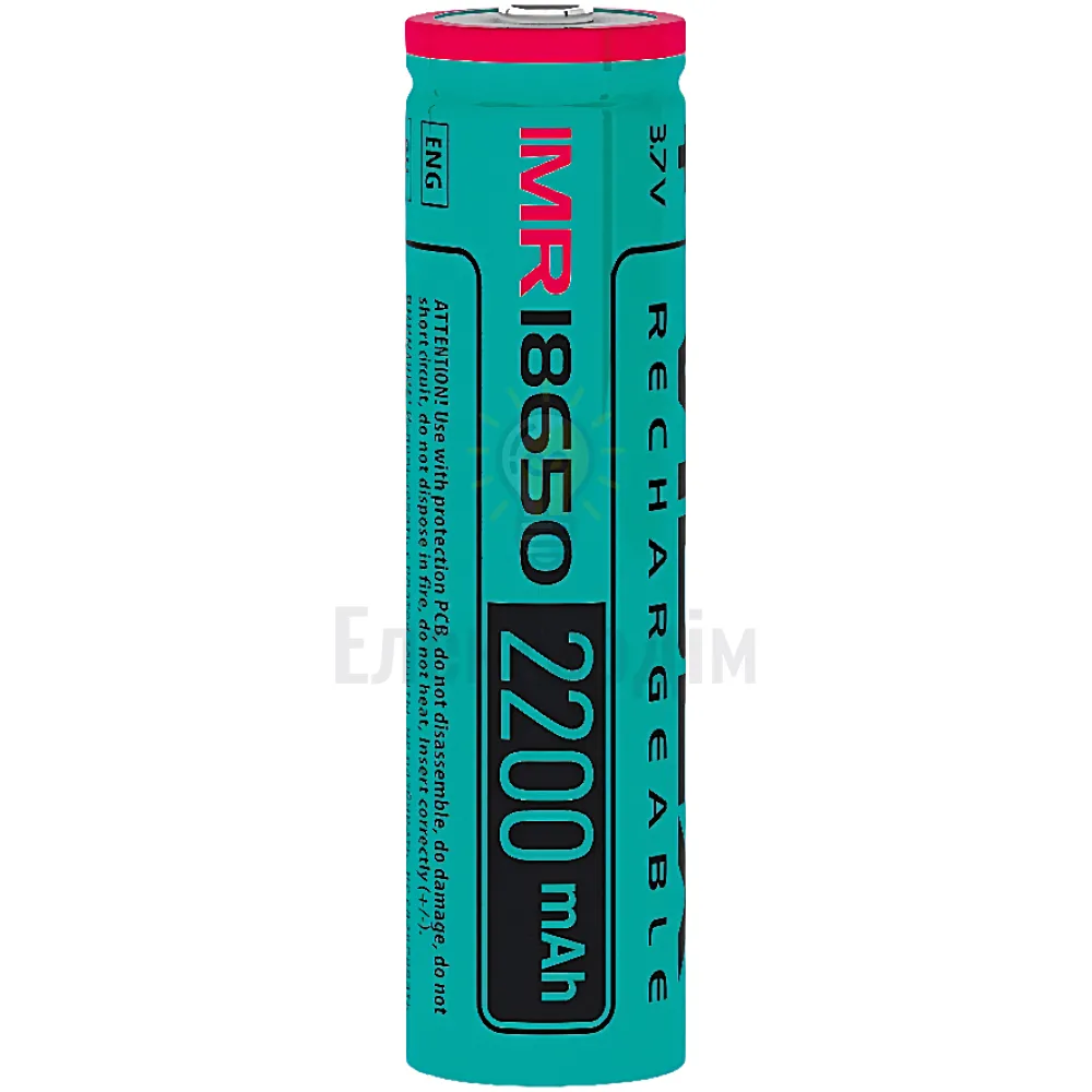 Акумулятор Videx Li-Ion 18650(високострумовий) 2200mAh bulk/1pc IMR18650/2200BLK 