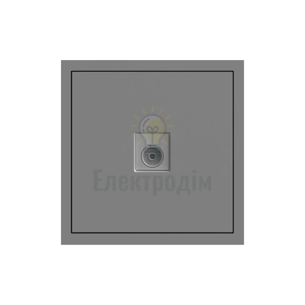 ER141TV-G розетка телевізійна, механізм сірий Soft 80773  - фото 1